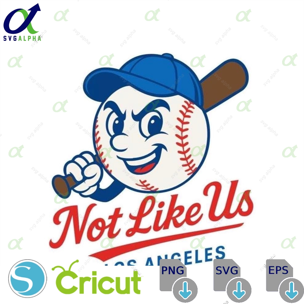 Los Angeles Baseball-inspired Svg Design Vintage Script Font Digital Download For Cricut Silhouette